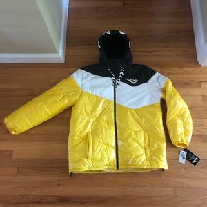 RARE PONY New York CITY WINGS Puffer Jacket w Hood
